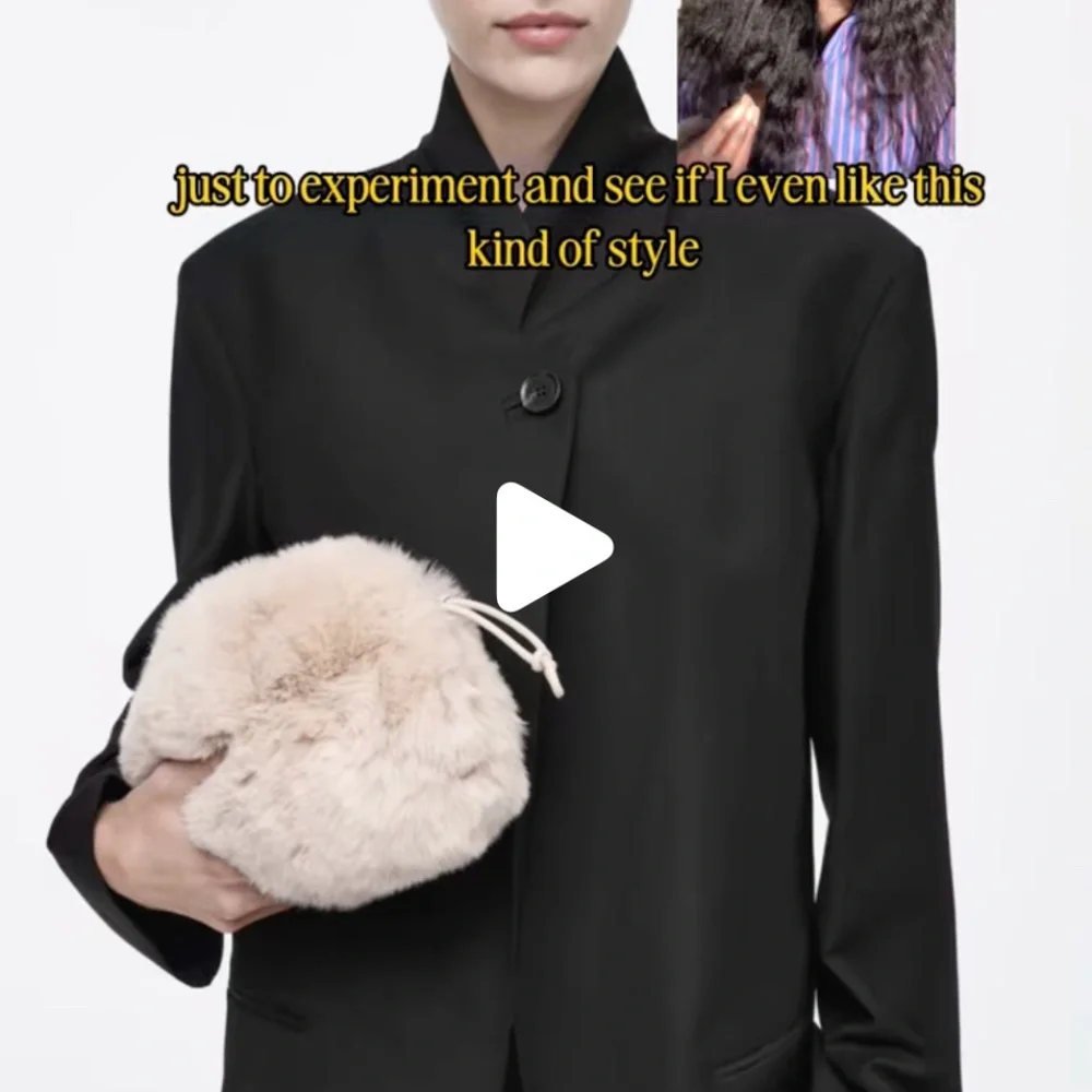 COS Cavatelli Mini Clutch Bag Faux Fur - Picture 4 of 5